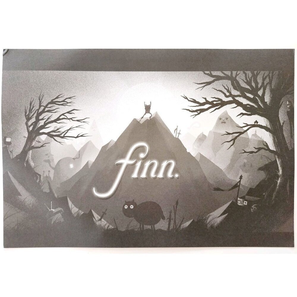 2014 Adventure Time Cartoon Poster Finn On The Mountain Olly Moss 16 x 11" DWJJ8 - Picture 2 of 2